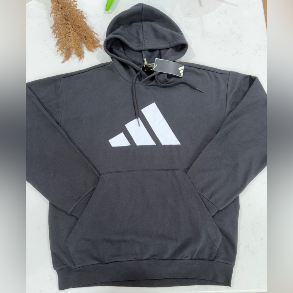 Adidas Black Hoodie with White Logo